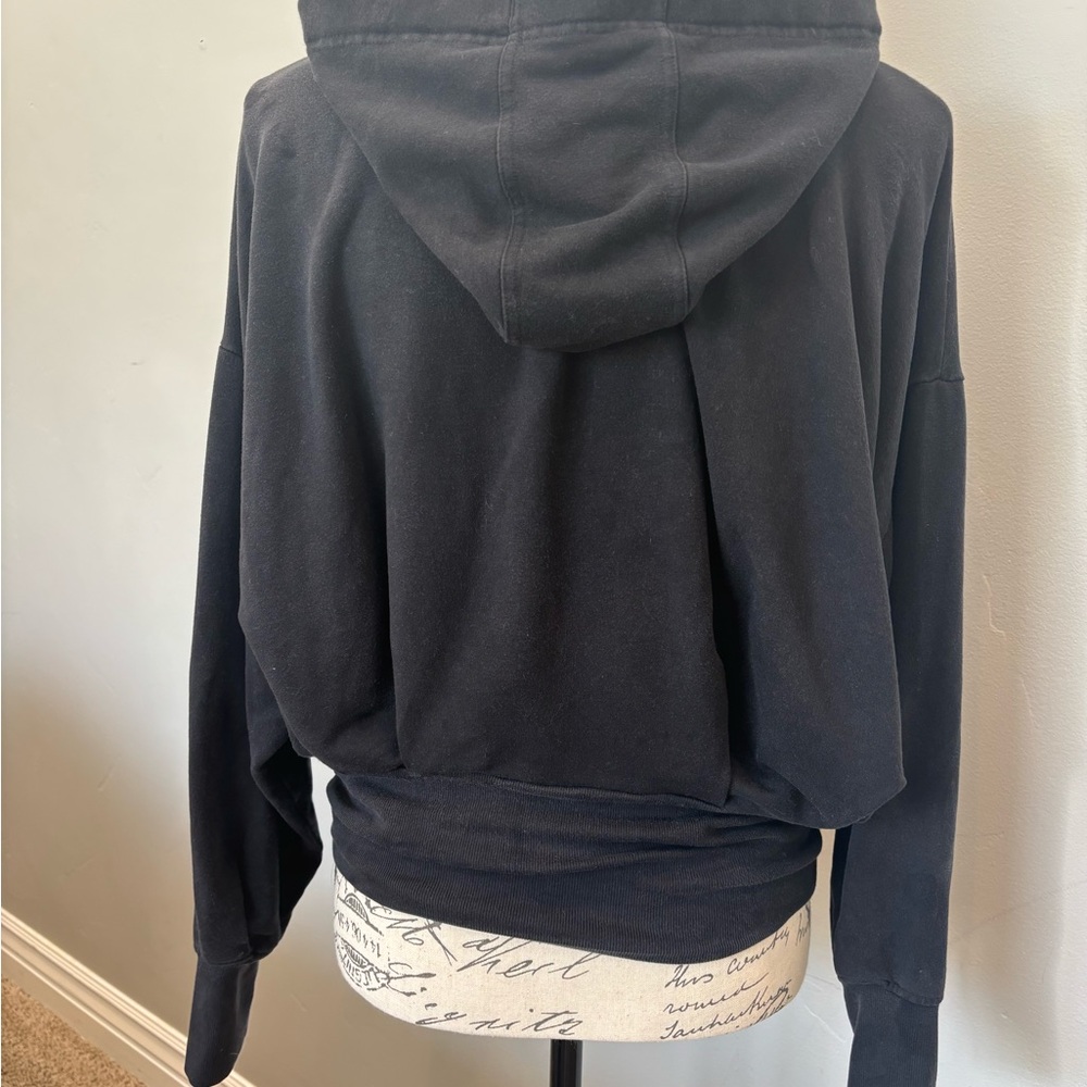 Athleta Black Crop Blousy Sweatshirt - Picture 2 of 4